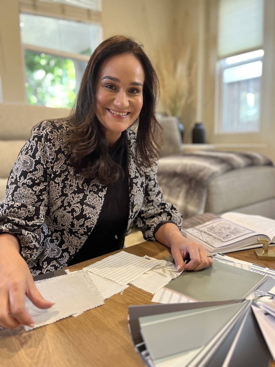 Portrait of Rogéria Oliveira, founder and principal interior designer at Oliveira Interiors in San Francisco